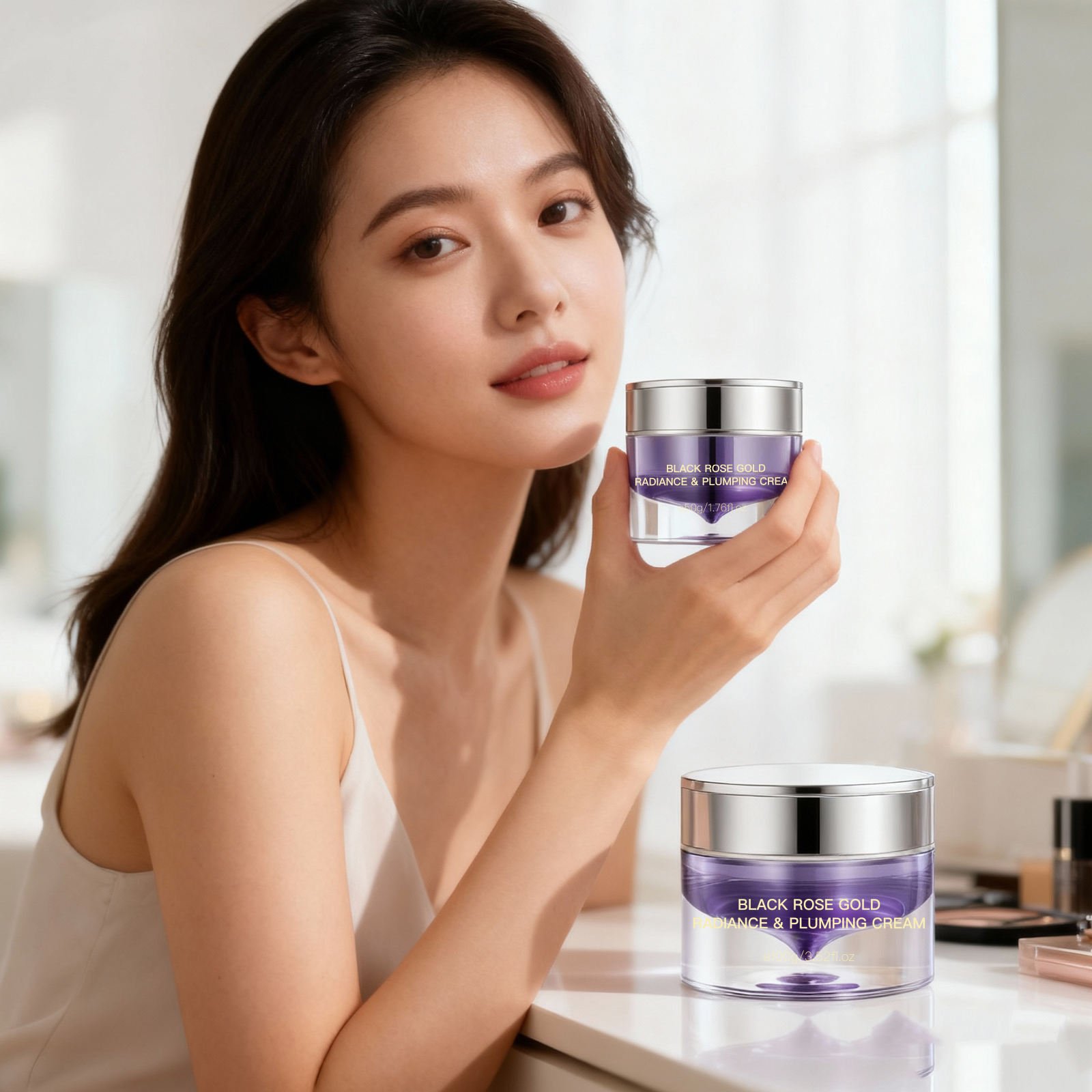 OEM Rose Face Cream Night Cream with Light Fragrance Moisturizing and Nourishing Rose Extract Ingredients ODM Facial Skincare